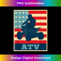 Vintage American Flag ATV T- Four Wheeler Quad Bike USA - Bohemian Sublimation Digital Download - Infuse Everyday with a Celebratory Spirit