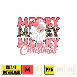 Retro Christmas Sublimation PNG, Christmas Png, Pink Santa png, Pink Christmas Png, Pink Christmas Sublimation (2)