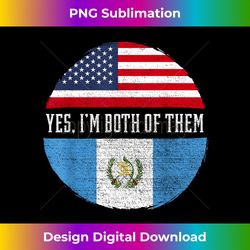 Half American Half Guatemalan USA Flag Guatemala Heritage - Vibrant Sublimation Digital Download - Customize with Flair