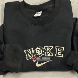 Nike Colorado Buffaloes Embroidered Sweatshirt, NCAA Embroidered Sweater, Colorado Buffaloes Shirt, Unisex Shirts