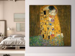 The Kiss Gustav Klimt, Austrian Symbolist Painter, Fine Art, Classic Art, Framed Art, Print
