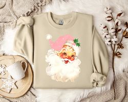 Santa Claus Beard and Hat Pullover - Holiday Season Comfort Wear - Cozy Christmas Sweater, Santaface Festive Holiday Swe