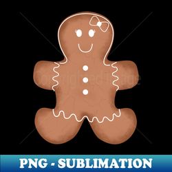 Cute Gingerbread girl - Decorative Sublimation PNG File - Bring Your Designs to Life