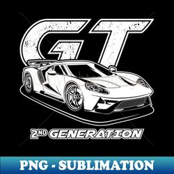 GT second generation white - PNG Transparent Digital Download File for Sublimation - Capture Imagination with Every Detail