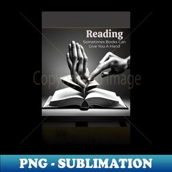 Reading Hands Poster - Decorative Sublimation PNG File - Enhance Your Apparel with Stunning Detail