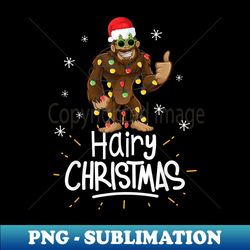 Merry Hairy Bigfoot Santa Funny Ugly Christmas - Digital Sublimation Download File - Fashionable and Fearless