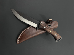 custom handmade Damascus steel survival hunting knife rose wood handle gift for him groomsmen gift wedding anniversary