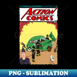 Action Comics Firefighters - Stylish Sublimation Digital Download - Boost Your Success with this Inspirational PNG Download