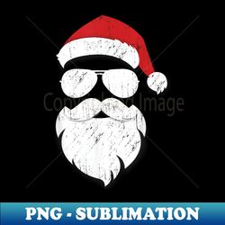 Santa Claus Face With Sunglasses Funny Santa Christmas 2022 - High-Resolution PNG Sublimation File - Enhance Your Apparel with Stunning Detail