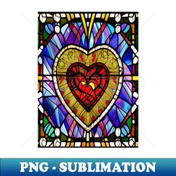 Heart Stained Glass - Modern Sublimation PNG File - Instantly Transform Your Sublimation Projects