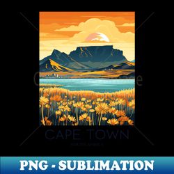 A Pop Art Travel Print of Cape Town - South Africa - Elegant Sublimation PNG Download - Revolutionize Your Designs