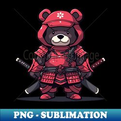 samurai bear - decorative sublimation png file - perfect for personalization