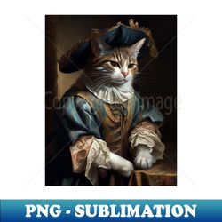Victorian Cat Portrait 3 - Special Edition Sublimation PNG File - Bring Your Designs to Life