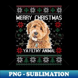 s Merry Dogmas Golden Doodle Dog Funny Christmas Ugly er - Premium Sublimation Digital Download - Bring Your Designs to Life