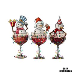 Christmas Wines Snowman PNG