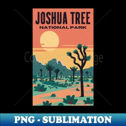 A Vintage Travel Art of the Joshua Tree National Park - California - US - Artistic Sublimation Digital File - Bold & Eye-catching