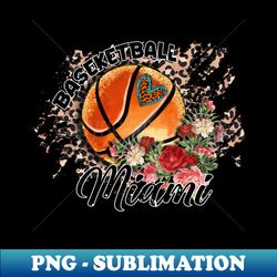 aesthetic pattern miami basketball gifts vintage styles - signature sublimation png file - spice up your sublimation projects