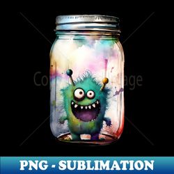 Jar of Monster - Elegant Sublimation PNG Download - Bold & Eye-catching