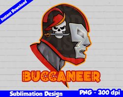 Buccaneers Png, Football mascot, buccaneers t-shirt design PNG for sublimation, mexican wrestler style