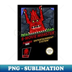 B-Movie Monster Retro 8Bit Horror Game T-Shirt 2 T-Shirt - Premium PNG Sublimation File - Bring Your Designs to Life