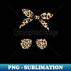Leopard Messy Bun Hair Glasses Mom Life Mothers Day Women - High-Quality PNG Sublimation Download - Fashionable and Fearless
