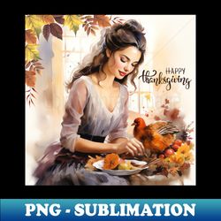 Happy Thanksgiving Day 4 - Modern Sublimation PNG File - Transform Your Sublimation Creations