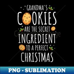 Grandma's Cookies Funny Grandpa Santa Christmas Costume - Special Edition Sublimation PNG File - Perfect for Personalization