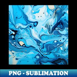 Azure Swirls Fluid Painting - Sublimation-Ready PNG File - Instantly Transform Your Sublimation Projects