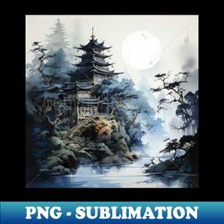 Japanese Landscape Art - PNG Sublimation Digital Download - Instantly Transform Your Sublimation Projects