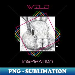 Rabbit Bunny Wild Nature Animal Illustration Art Drawing - Aesthetic Sublimation Digital File - Create with Confidence
