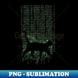 cat in the matrix - High-Quality PNG Sublimation Download - Boost Your Success with this Inspirational PNG Download