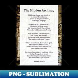 The Hidden Archway Poem - High-Quality PNG Sublimation Download - Perfect for Creative Projects