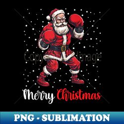 merry christmas santa boxing boxer martial arts kickboxing - stylish sublimation digital download - fashionable and fearless
