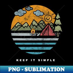 Camp Camper Mountains Retro Hiking Hiker Climbing Campfire - Sublimation-Ready PNG File - Unlock Vibrant Sublimation Designs