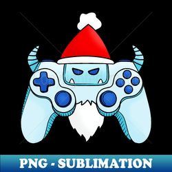 Video Game Controller Christmas Santa Hat Gamer Boys - Unique Sublimation PNG Download - Stunning Sublimation Graphics