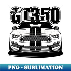 Shelby GT350 - Black Print - Decorative Sublimation PNG File - Capture Imagination with Every Detail