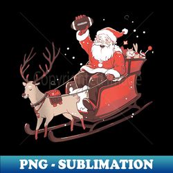 Santa Play American Football Christmas Reindeer Funny Sport - Retro PNG Sublimation Digital Download - Unleash Your Inner Rebellion
