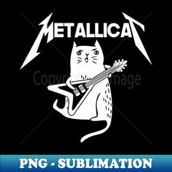 mettalicat rock band guitar funny christmas - instant sublimation digital download - create with confidence