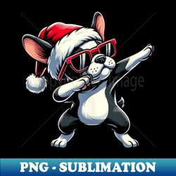 Christmas Dabbing Dab Pose Bulldog Dog Santa Hat Xmas - Premium Sublimation Digital Download - Perfect for Sublimation Art