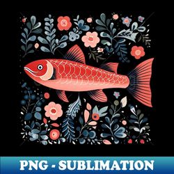 a cute salmon scandinavian art style - special edition sublimation png file - instantly transform your sublimation projects