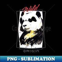 panda bear wild nature free spirit art brush painting - artistic sublimation digital file - create with confidence