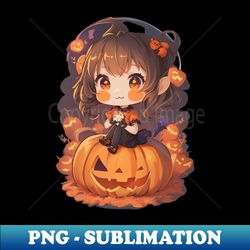 Spooky Kawaii Witch - Exclusive PNG Sublimation Download - Bring Your Designs to Life