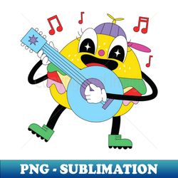 Guitar Retro - Elegant Sublimation PNG Download - Vibrant and Eye-Catching Typography