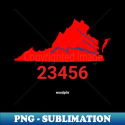 Virginia Beach Zip Code - Exclusive Sublimation Digital File - Enhance Your Apparel with Stunning Detail