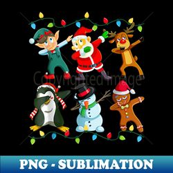 Christmas Boys Men Dabbing Santa Elf Deer Friends Xmas - Artistic Sublimation Digital File - Boost Your Success with this Inspirational PNG Download