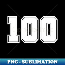 number 100 - Instant Sublimation Digital Download - Perfect for Creative Projects