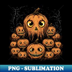 Halloween Pumpkin Spooky Pumpkin Face - PNG Sublimation Digital Download - Unleash Your Creativity