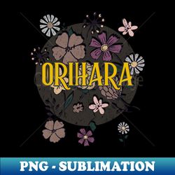 Aesthetic Anime Name Orihara Flowers Retro Styles - Trendy Sublimation Digital Download - Perfect for Creative Projects