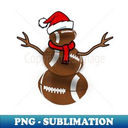 Funny Christmas Football Ball Santa Snowman - High-Quality PNG Sublimation Download - Perfect for Sublimation Art