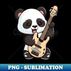 Cute Panda Bass Guitar - Unique Sublimation PNG Download - Transform Your Sublimation Creations